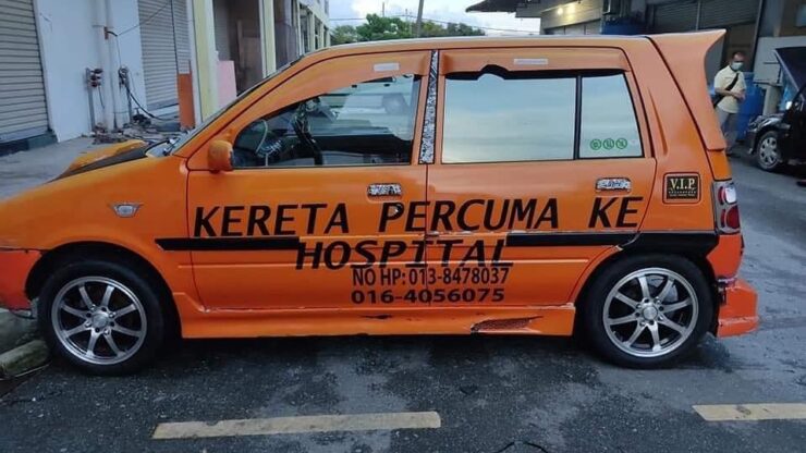 Model Perodua Kancil yang digunakan untuk membawa pesakit ke hospital secara percuma