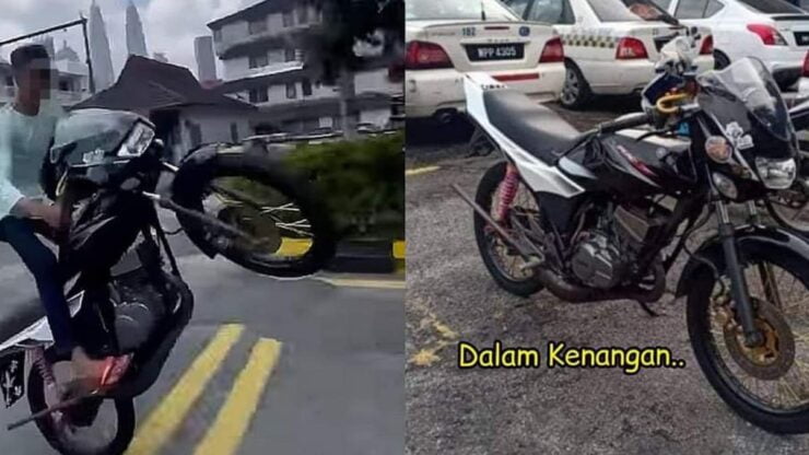 Seorang lelaki ditaha polis selepas dipercayai melakukan aksi 'wheelie' di sekitar ibu negara