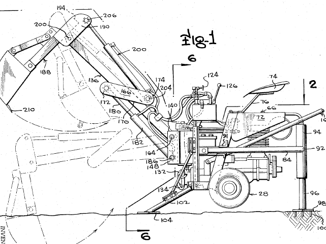 Ilustrasi model asas sebuah 'backhoe'