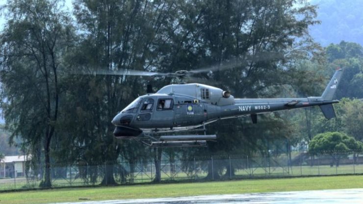 Helikopter AS555SN Fennec milik Tentera Laut Diraja Malaysia (TLDM) dikendalikan oleh Skuadron 502. - Foto ihsan Facebook/Fathu Radi