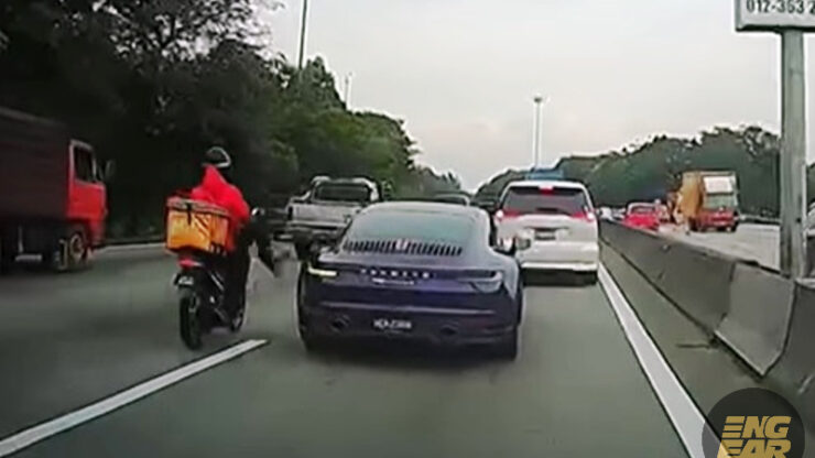 rider shopee tendang cermin sisi porsche 911 (1)