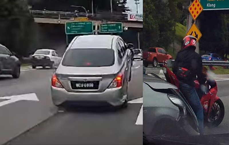 Nissan Almera langgar superbike