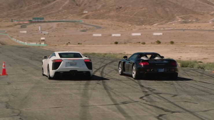 porsche carrera gt lexus lfa drag 03