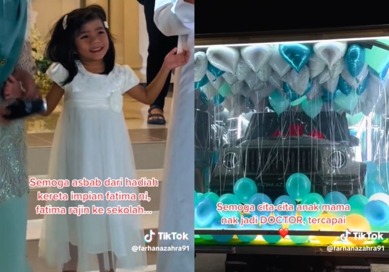 budak 5 tahun dapat hadiah g-wagon 01