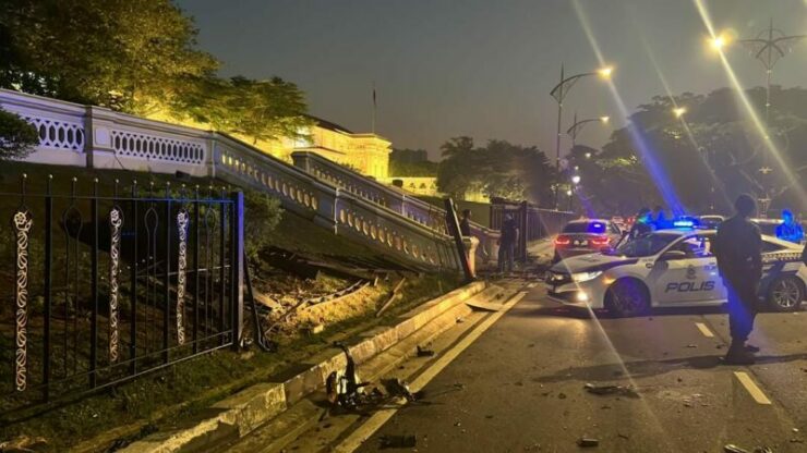 audi warga asing langgar istana johor 01