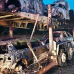 treler kereta lumba terbakar 01