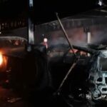 treler kereta lumba terbakar 04