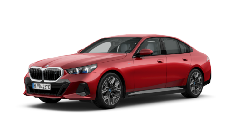 2. BMW i5 eDrive40 in Fire Red – Merino Silverstone