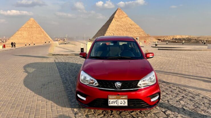 Proton Saga at the Pyramids of Giza in Egypt