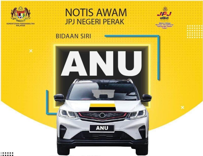 nombor plat anu
